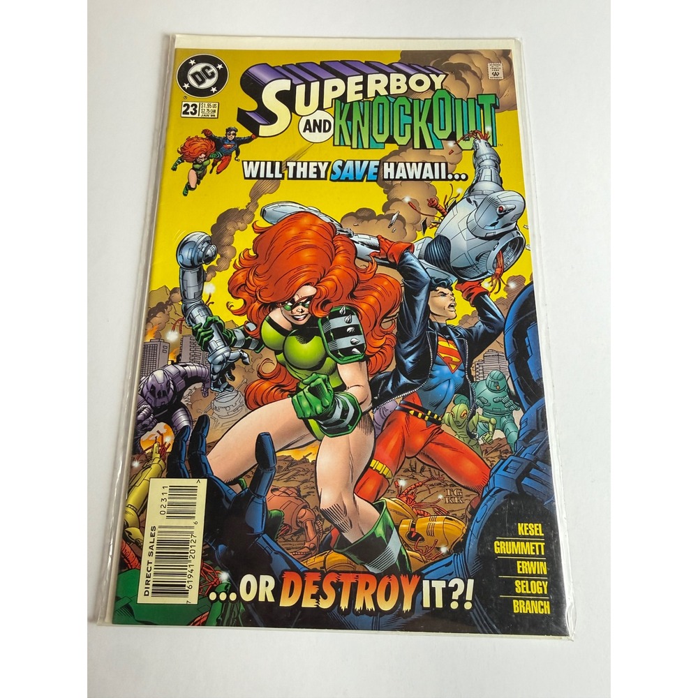 Superboy 23 DC Comics Jan 1996 Superboy and Knockout Hawaii Save or Destroy